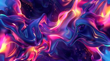 Abstract poster with vibrant gradient fluid elements. Perfect for banners, websites, landing pages, covers, ads, greetings, cards, promotions, and print materials.