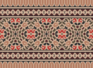 Aztec tribal geometric ethnic seamless pattern. Vintage Native American ethnic vector background. Traditional ornament; Hawaiian Tribal. American, Mexican style.