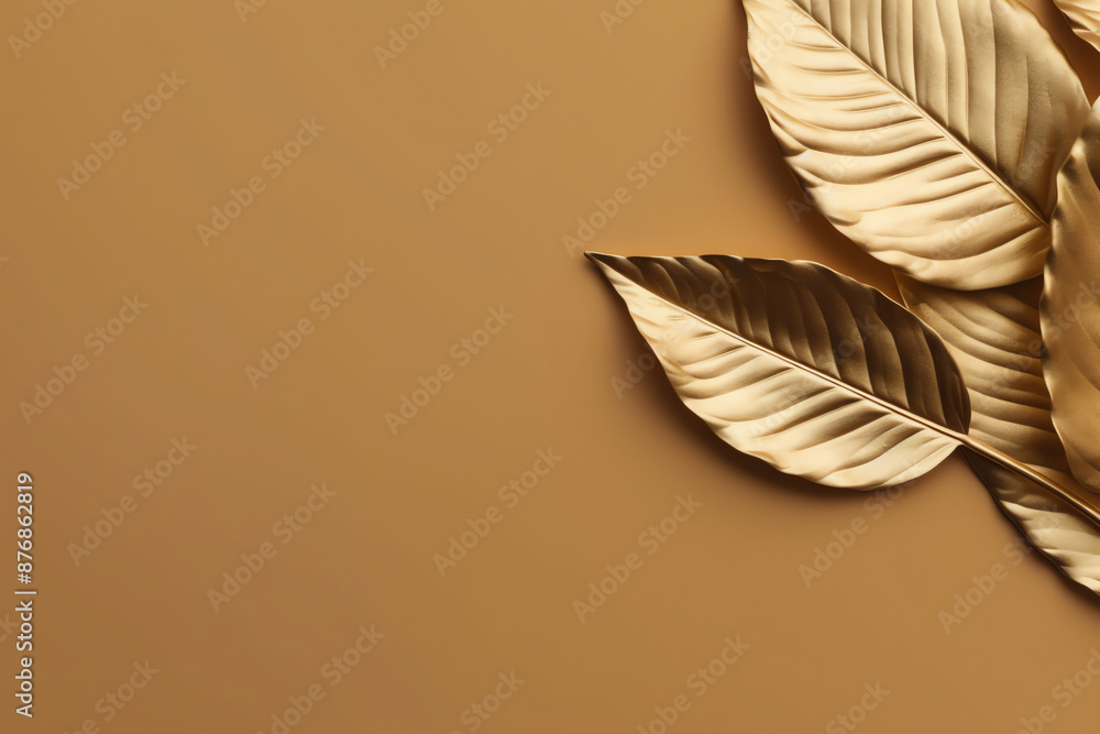 Poster empty space for text, blank copyspace background with leaves