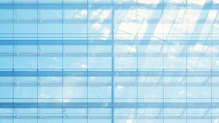blue glass wall