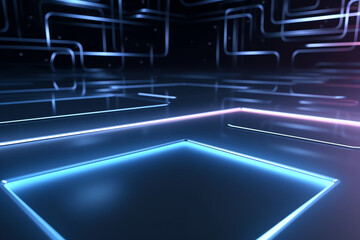 Obraz premium 3d technology background, modern futuristic concept