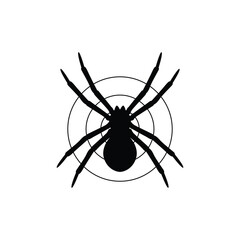 spider logo insect logo design vector flat