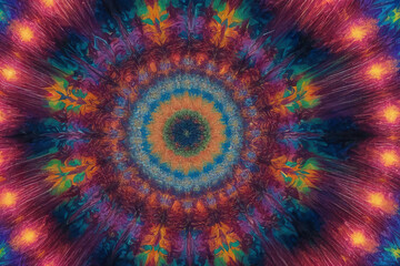 Colorful abstract kaleidoscope or endless pattern for background used.