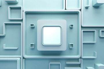 Obraz premium 3d modern technology background, futuristic abstract illustration