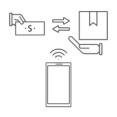 icon transfer of money to things