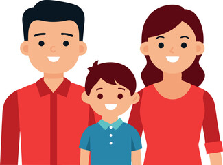 Obraz premium Family photo with man and child