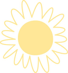 Sun Hand Drawn Icon