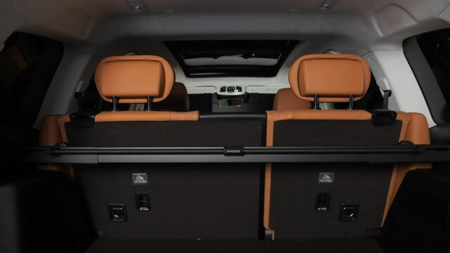SUV trunk. The camera moves slowly back and forth