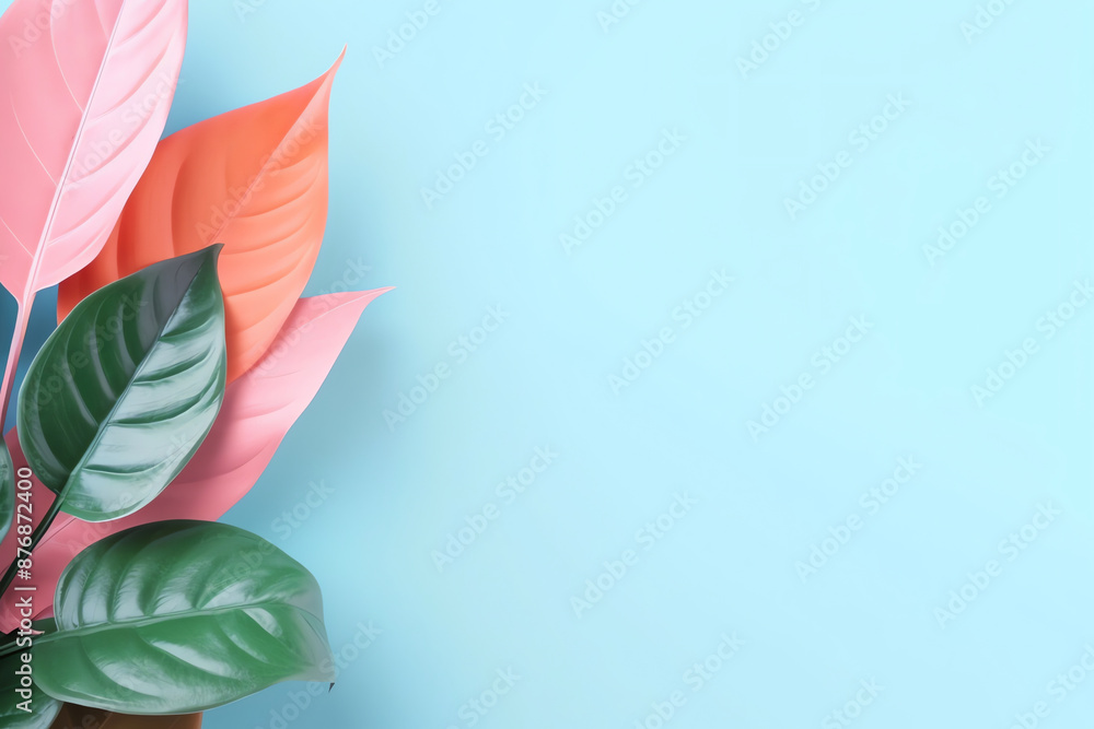 Fototapete leaf background with blank copyspace, empty background for text