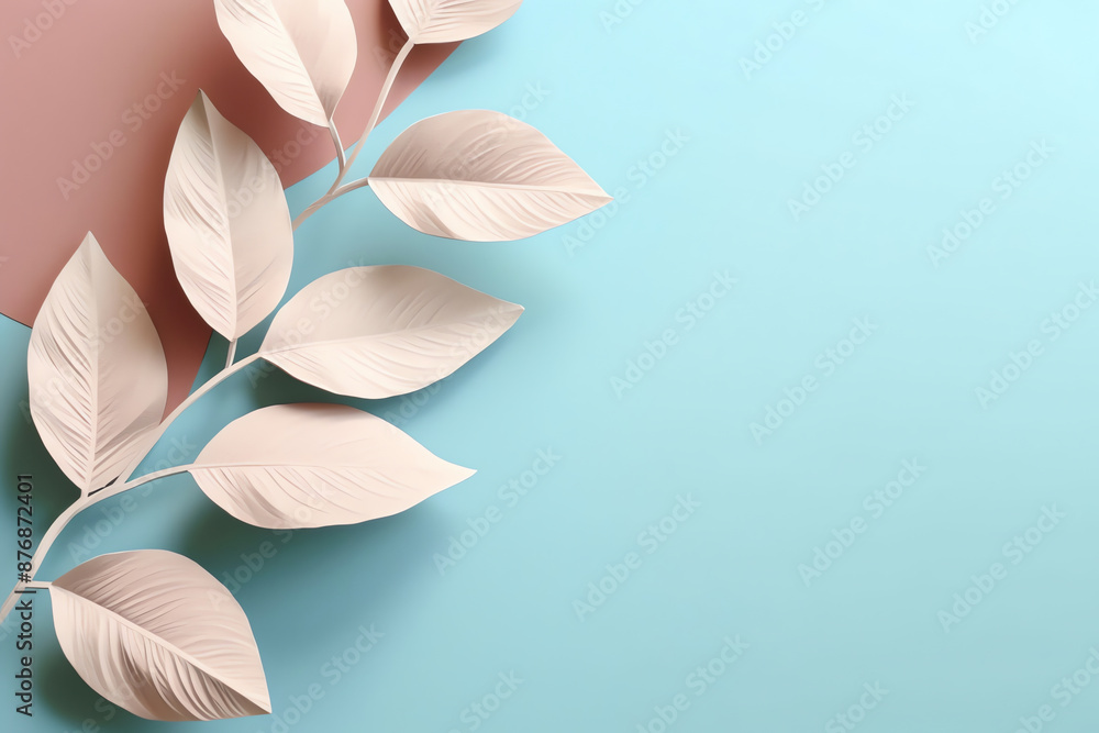 Fototapete leaf background with blank copyspace, empty background for text