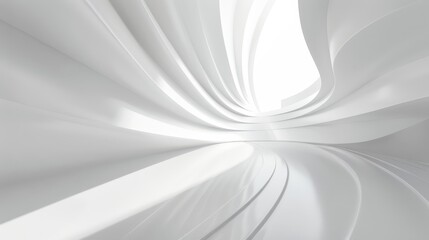 Geometric white background with abstract light design, creating a minimalist and clean look.