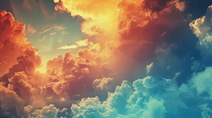 colorfully cloudy sky nature background design illustration