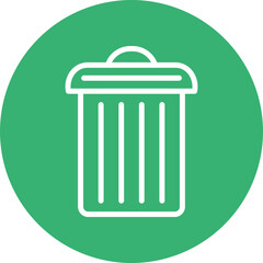 garbage Vector Line White Circles Multicolors