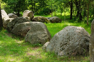 Geological fleet of stones with stones of various shapes and size.