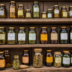 Nourishing nature s gifts: herbal therapy, medicines, drugs, tinctures, infusions, and homeopathy for holistic well-being and natural healing practices.