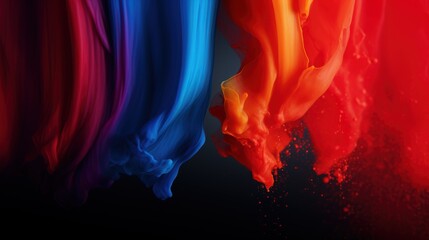 Fototapeta premium Vibrant abstract smoke and color explosion