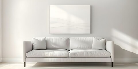 Modern and customizable living room wall art mockup. Concept Wall Art Mockup, Living Room Decor, Modern Design, Customizable Art