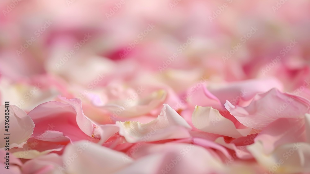 Poster a close-up image of delicate pink petals, showcasing their soft texture and subtle color variations 