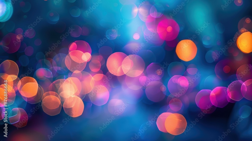 Aufkleber a vibrant bokeh background featuring colorful lights in various shades, creating a dreamy and abstra