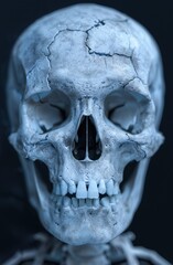 Obraz premium Haunting and Detailed Skull Closeup