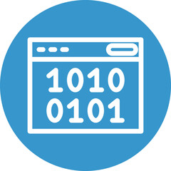 Binary Code Vector Line White Circles Multicolors