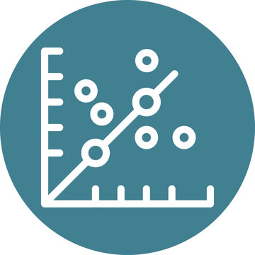 Scatter Graph Vector Line White Circles Multicolors