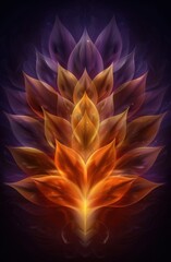 Fototapeta premium Vibrant Floral Fractal Artwork