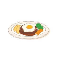 japanese hamburger steak dish 2