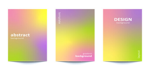 set template pastel Rainbow gradient Abstract Background For banner, flyer, covers, wallpapers, brands, social media and other mobile projects
