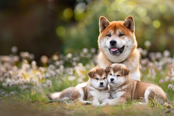 Fototapeta premium dog breed Akita inu