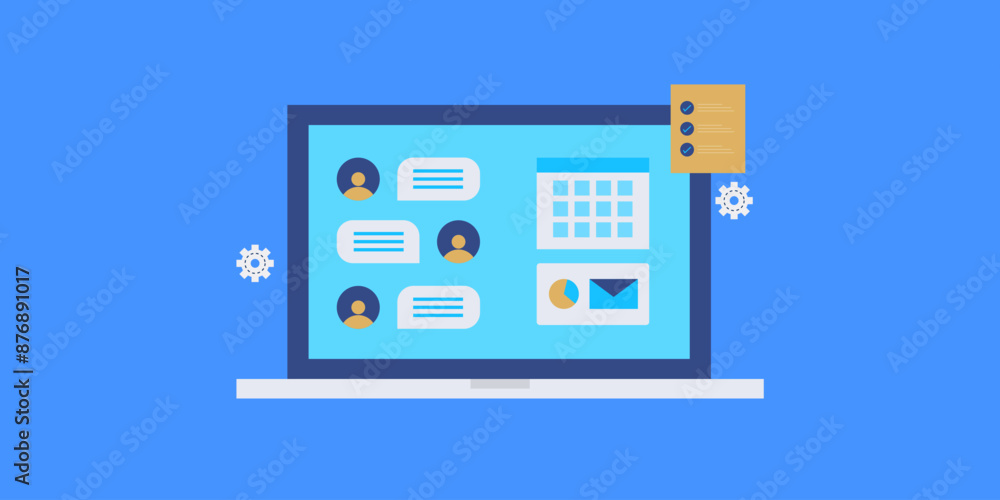 Poster team collaboration software project management accomplish task and workflow system e-business soluti