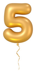 Number 5 balloon and ornament