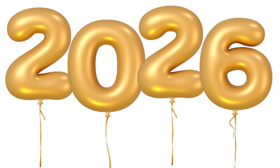 Number 2026 balloon and ornament