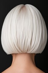 Naklejka premium Sleek and stylish platinum blonde hairstyle