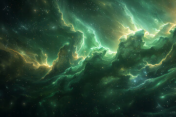 Obraz premium Once Upon a Space series. Backdrop design of fractal clouds to provide supporting composition for works on Universe,