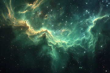 Once Upon a Space series. Backdrop design of fractal clouds to provide supporting composition for works on Universe,