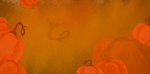 Background jesienne dynie © VerQueenart