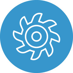 Circular Saw Vector Line White Circles Multicolors