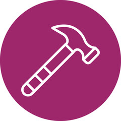 Hammer Vector Line White Circles Multicolors