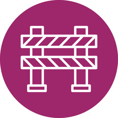 Barrier Vector Line White Circles Multicolors