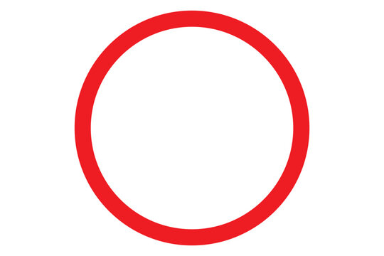 Set of bubbles or circle set isolated on a transparent background. Set of hand drawn red circles and ovals