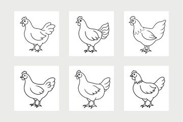 chicken vector illustration. This is an editable file.
