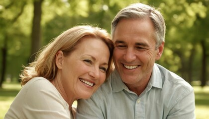 Naklejka premium portrait of a couple the elderly are happy