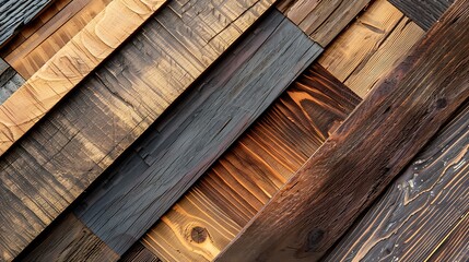 Various wooden flooring samples arranged neatly, demonstrating different textures and colors of assorted wooden floor types.