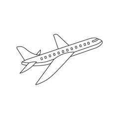 Aircraft icon vector. Plane illustration sign. Airplane symbol. Travel logo.