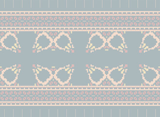 Beautiful ikat ethnic pattern. Seamless pattern in tribal, folk embroidery, and Mexican style; Abstract ethnic Aztec art. Geometric seamless pattern in tribal.
