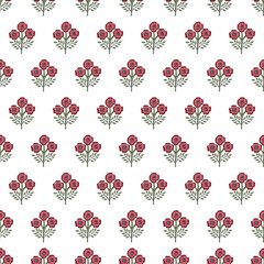 FLORAL BLOCK ALL OVER PRINT SEAMLESS PATTERN VECTOR ILLUSTRATION