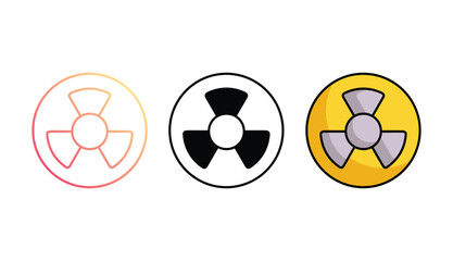 radioactive icon design with white background stock illustration