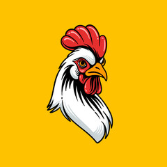 chicken logo mascot character, chicken mascot, chicken cartoon illustration