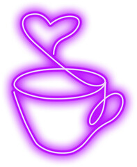 Purple Neon Coffee